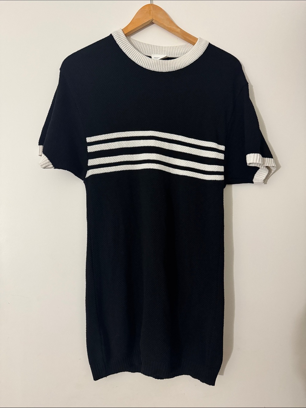 PowerLook Black Knit Dress Tee